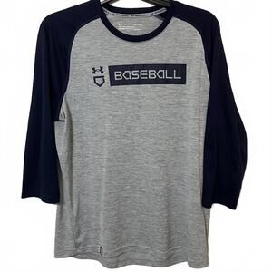 Under Armour Baseball HeatGear Athletic Sporty Long Sleeve Shirt Men's Large